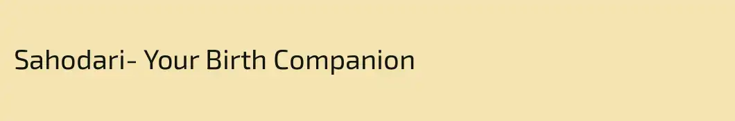 Sahodari- Your Birth Companion